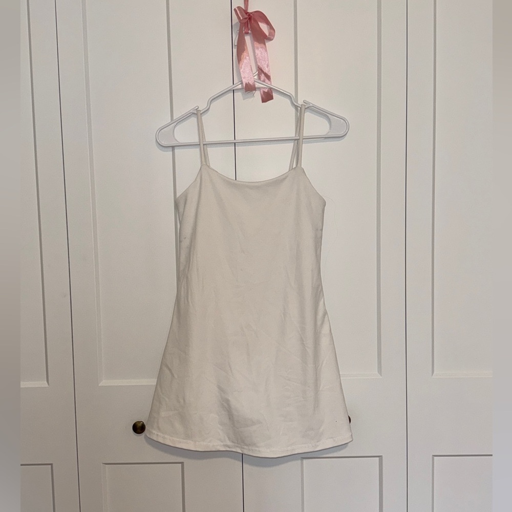 Garage White Spaghetti Strap athletic Dress